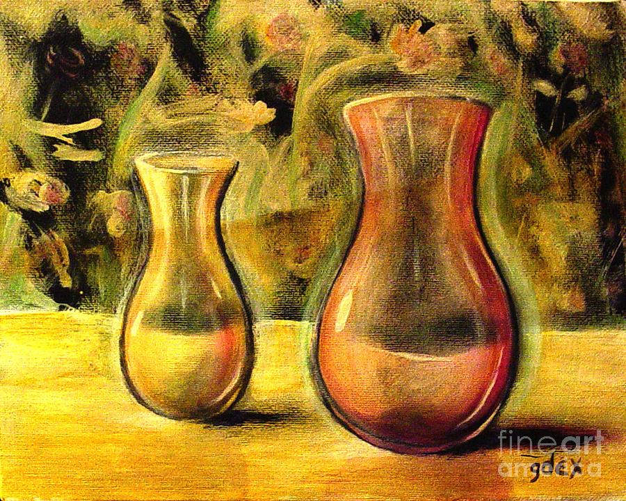 Jaune et Magenta Painting by Gerald Dextraze Jaune et Magenta Painting by Gerald Dextraze