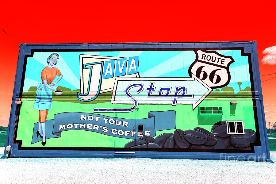 Java Stop Pop Art Route 66 Photograph by John Rizzuto