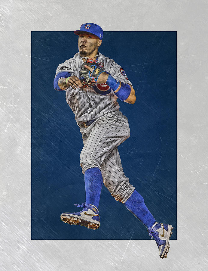 Javier Baez Chicago Cubs Art Mixed Media by Joe Hamilton