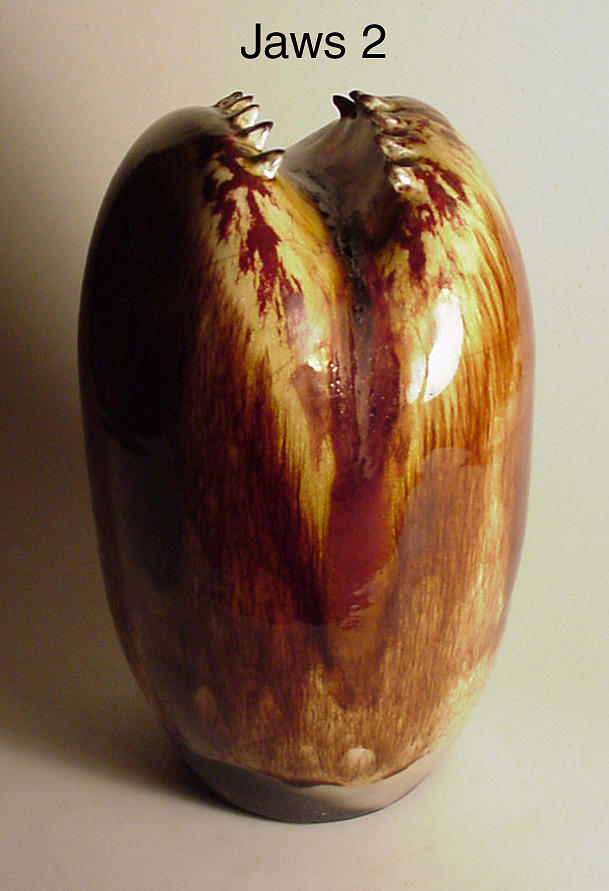 Raku Sculpture - Jaws 2 by Skip Bleecker Raku Sculpture - Jaws 2 by Skip Bleecker