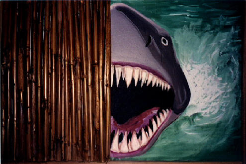 Sharks Painting - Jaws with Teeth by Paul Knotter