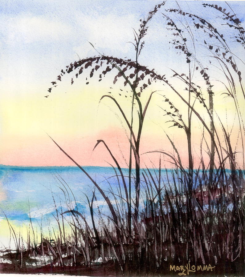 Summer Painting - Jax Beach by Mary Lomma
