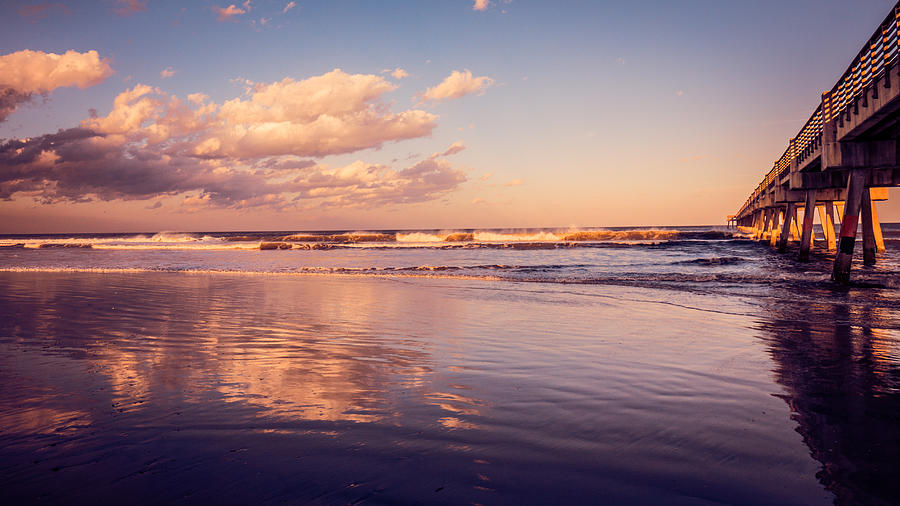 Jax Beach Pier Photograph by Rockland Filmworks | Fine Art America