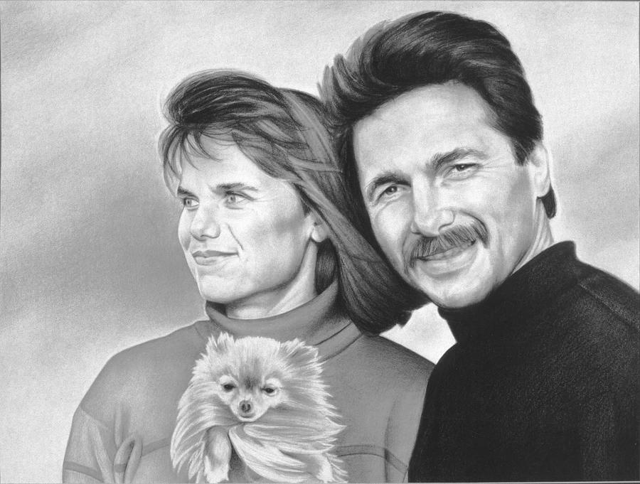 Portrait Drawing - Jay and Tamie by Van Cordle Portrait Drawing - Jay and Tamie by Van Cordle