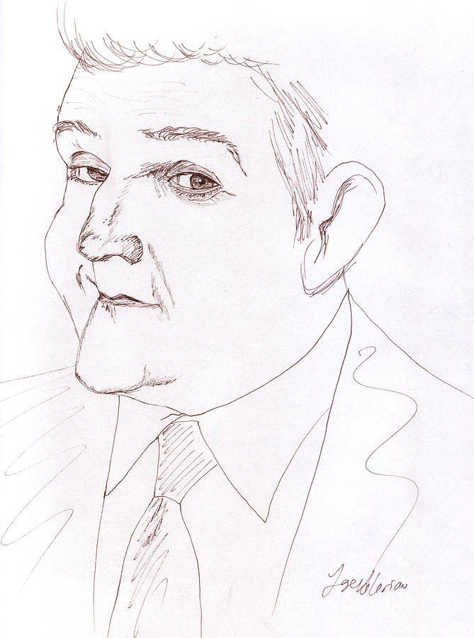 Jay Leno Drawing by Martin Valeriano