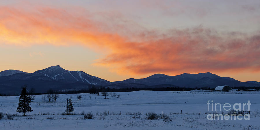 Jay Peak Winter Sunset Photograph by Alan L Graham