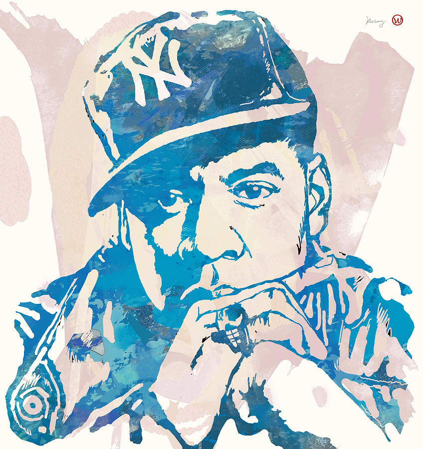 Music Drawing - Jay-Z  Etching Pop Art Poster by Kim Wang