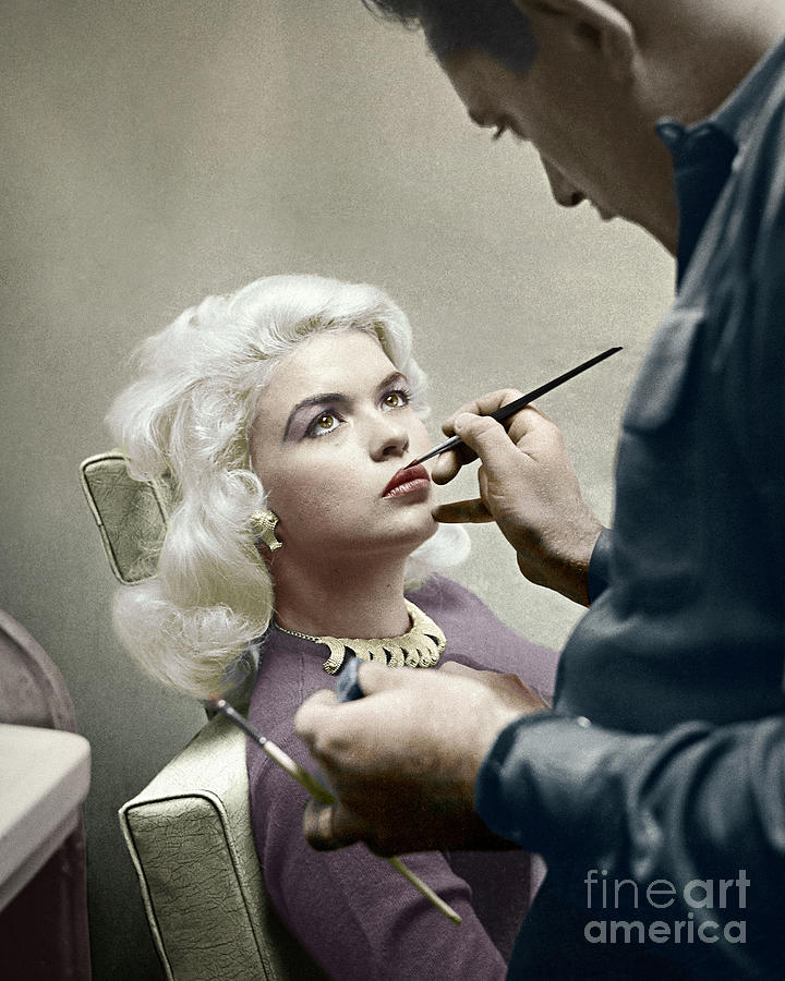 Jayne Mansfield Makeup Photograph by Martin Konopacki Restoration