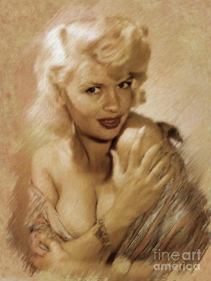 Hollywood Painting - Jayne Mansfield, Vintage Actress by Esoterica Art Agency