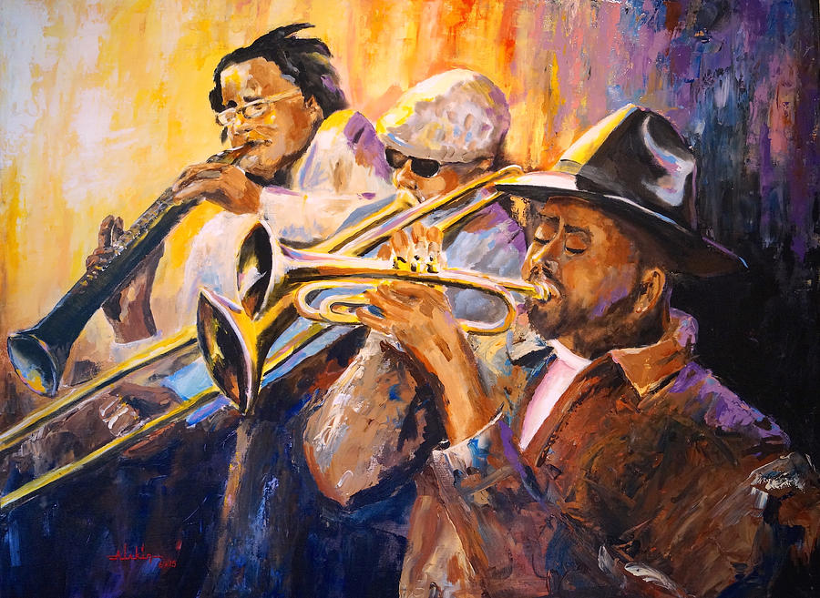 Jazz Painting - Jazz by Alan Lakin