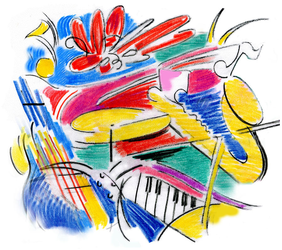 Jazz Art Drawing by Rosanne Licciardi