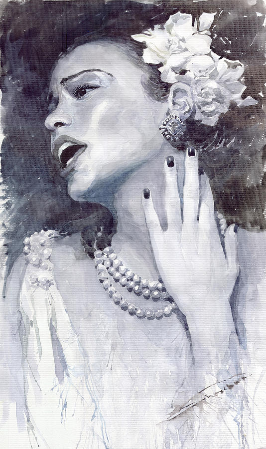 Billie Holiday Painting - Jazz Billie Holiday by Yuriy Shevchuk