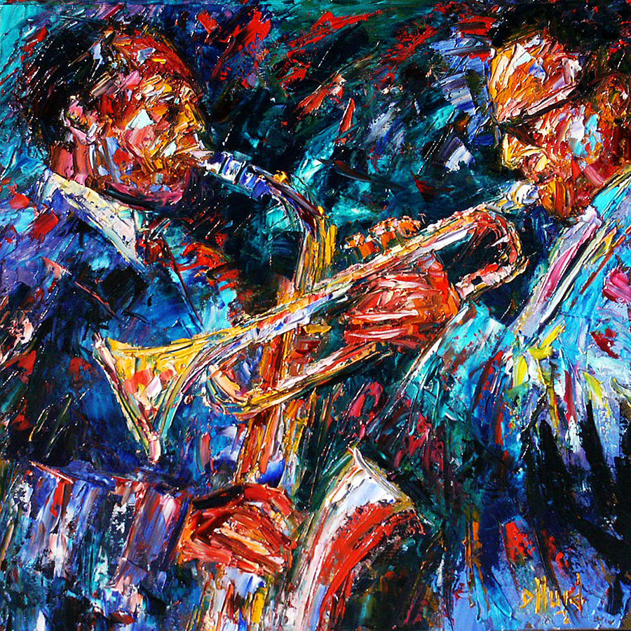 Jazz Brothers Painting by Debra Hurd