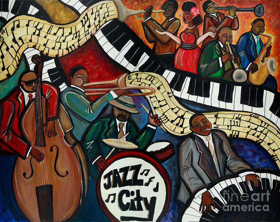 Jazz Painting - Jazz City by Tiffany Yancey