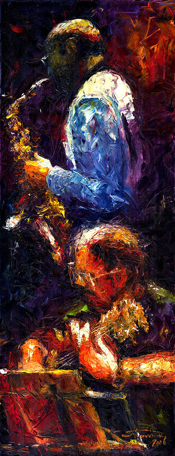 Jazz Painting - Jazz Duet by Yuriy Shevchuk