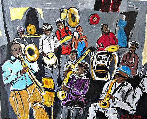Jazz Ensemble Painting by Kerin Beard
