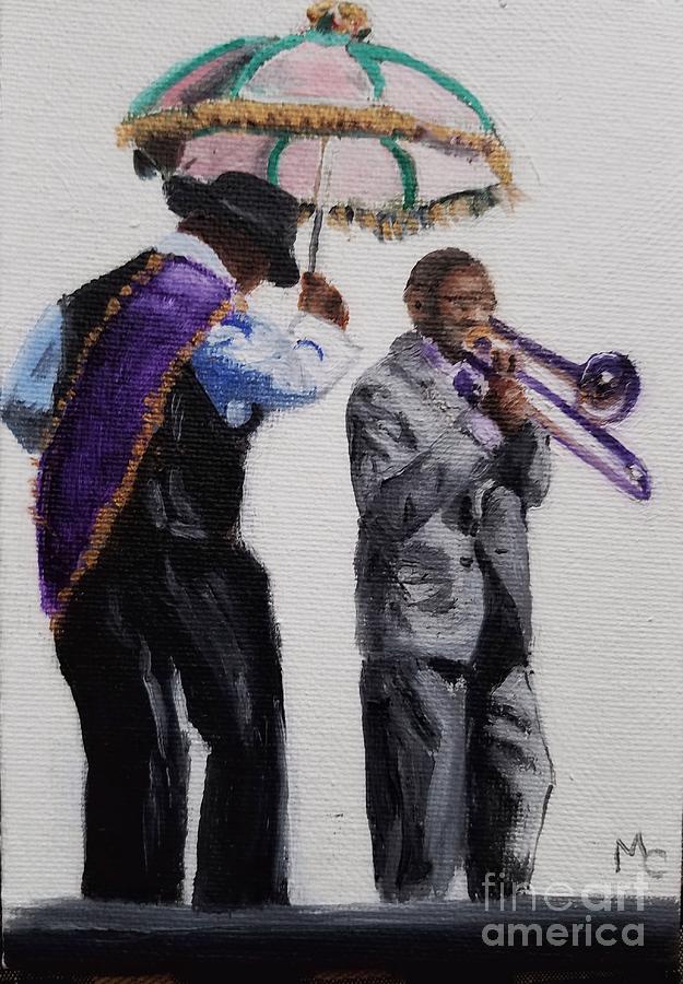 Jazz Fest Painting by Mary Capriole