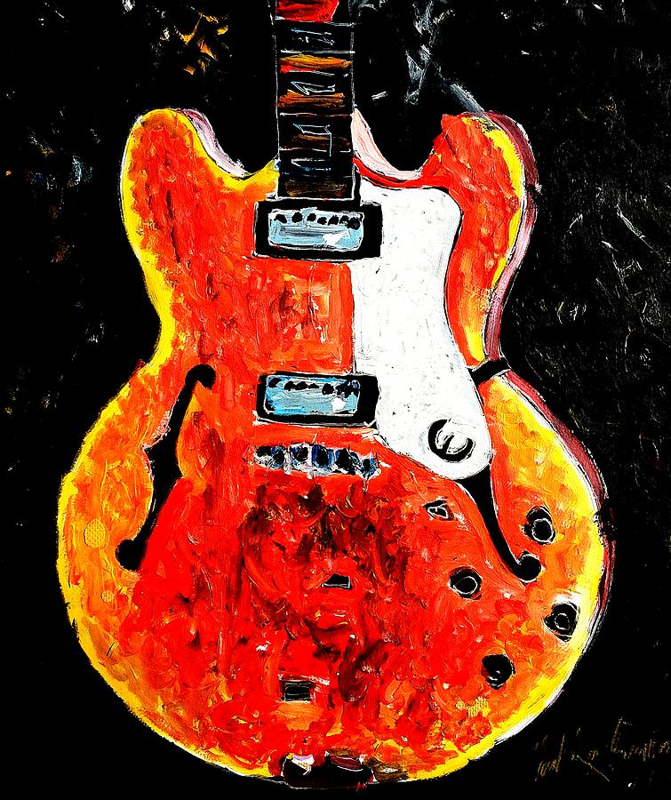 Jazz Guitar Painting by Neal Barbosa