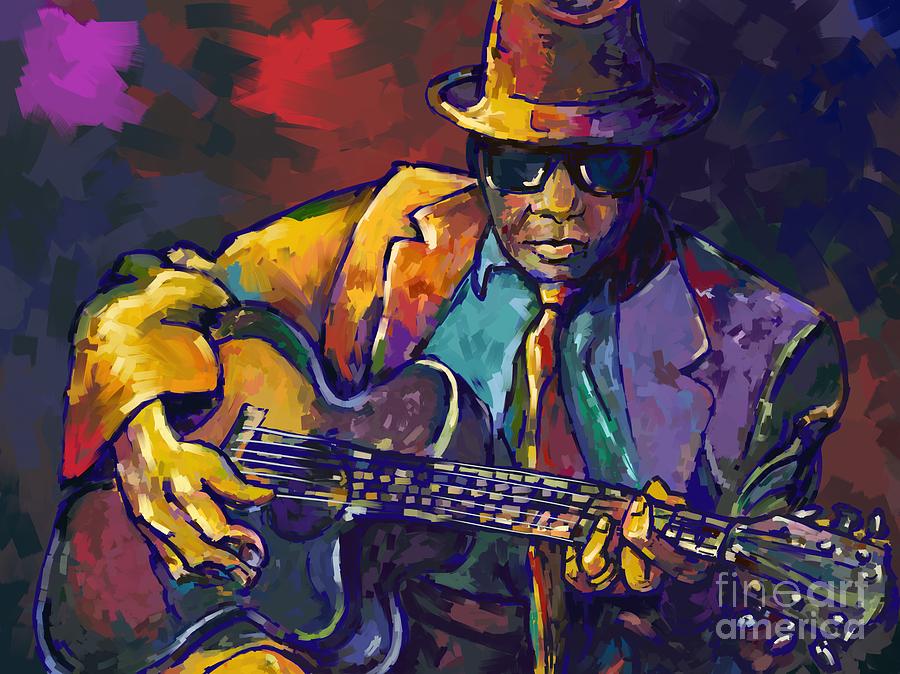 Jazz Guitarist Painting by Tim Gilliland