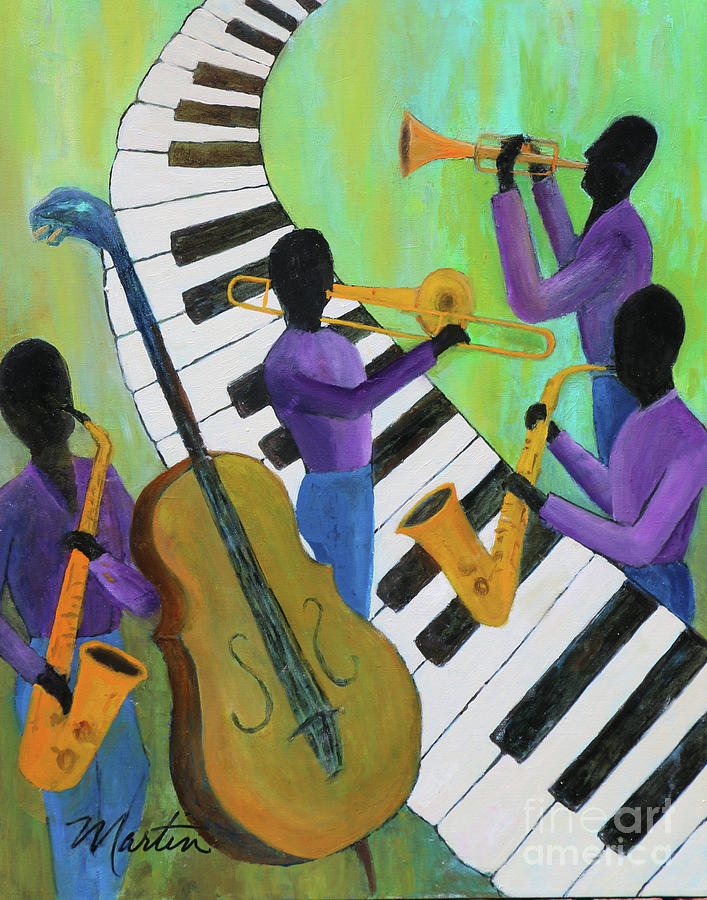 Jazz In A Cool Mood II Painting