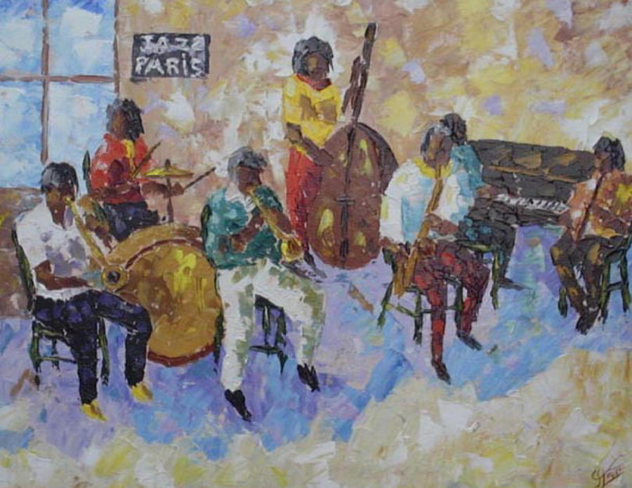 Jazz in Paris Painting by Frederic Payet