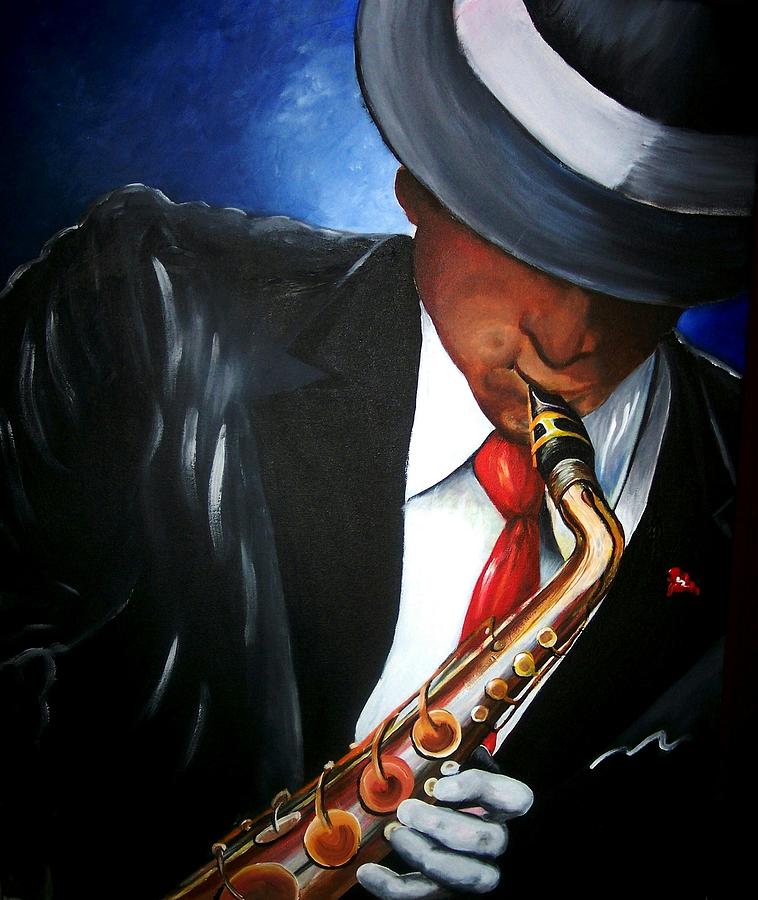 Jazz Man Painting by Arthur Covington