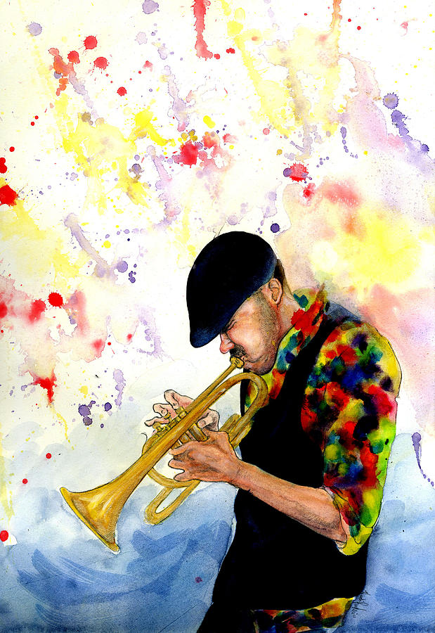 Jazz Painting - Jazz Man by Heidi Rissmiller