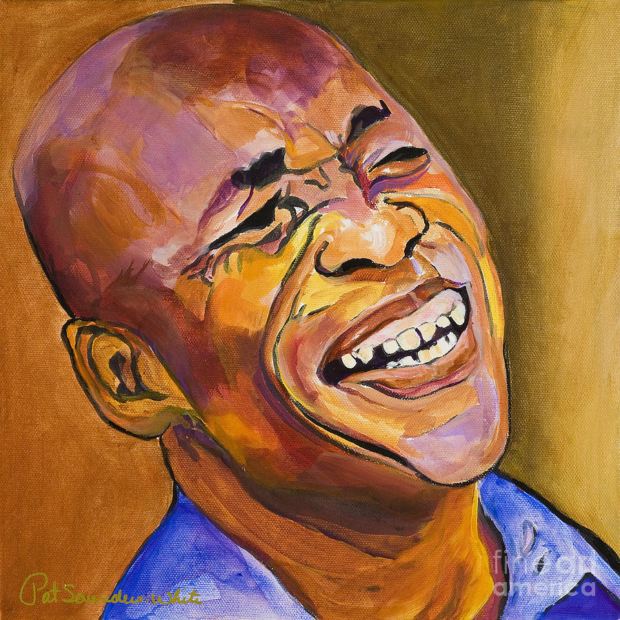 Portrait Painting - Jazz Man by Pat Saunders-White