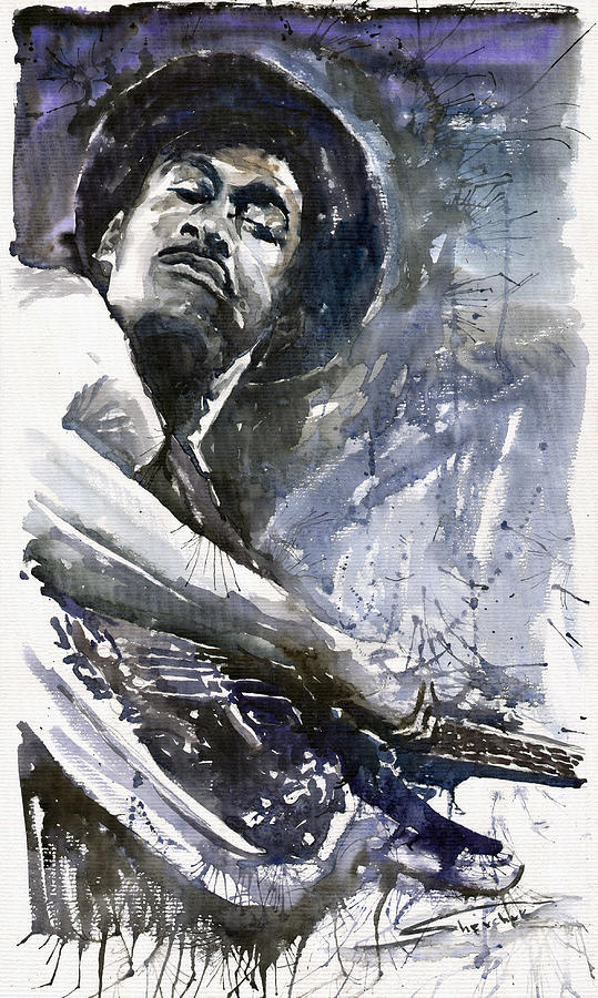 Jazz Painting - Jazz Marcus Miller 01 by Yuriy Shevchuk