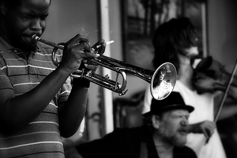 Jazz Men in Black and White Photograph by Nadalyn Larsen