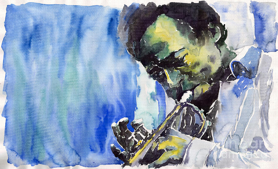Abstract Painting - Jazz Miles Davis 5 by Yuriy Shevchuk