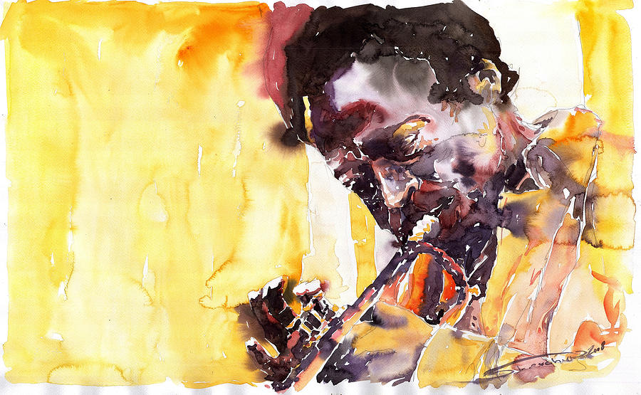 Jazz Painting - Jazz Miles Davis 6 by Yuriy Shevchuk
