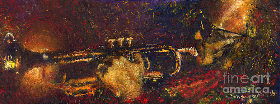 Jazz Painting - Jazz Miles Davis  by Yuriy Shevchuk