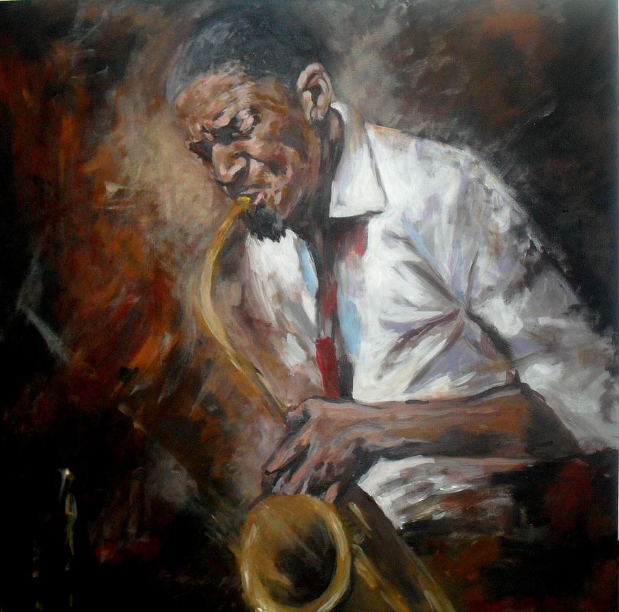 Jazz Musician Reproduction Painting by Bojana Grujovska - Fine Art America