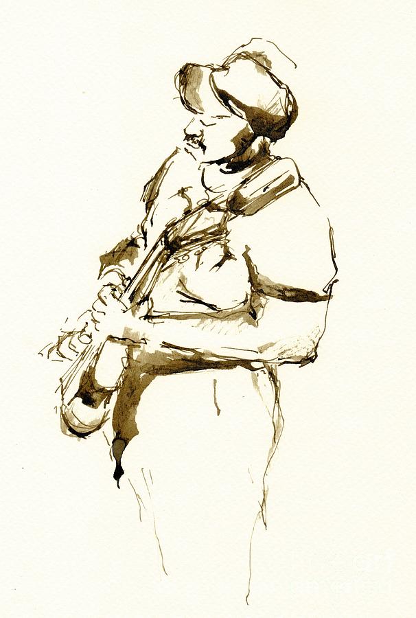 Jazz musician_13 Painting by Karina Plachetka