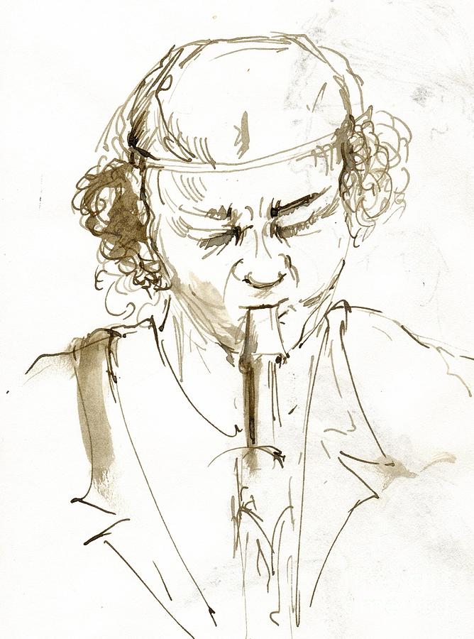Jazz musician_17 Drawing by Karina Plachetka