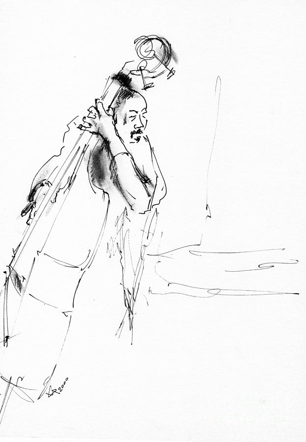 Jazz musician_23 Drawing by Karina Plachetka