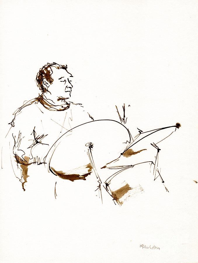 Jazz musician_8 Drawing by Karina Plachetka