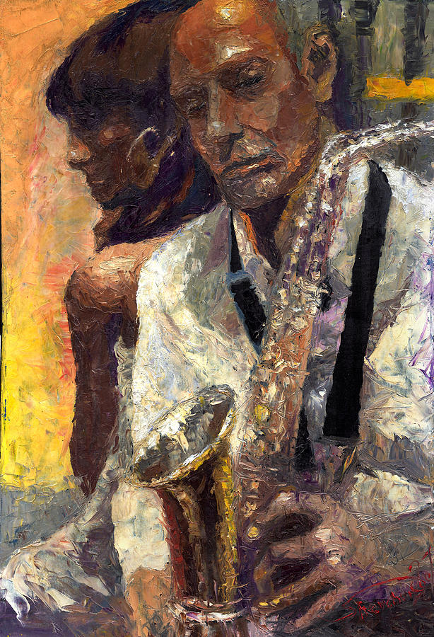 Jazz Painting - Jazz Muza  by Yuriy Shevchuk