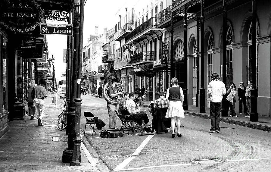 Jazz on St. Louis Street New Orleans  Photograph by John Rizzuto