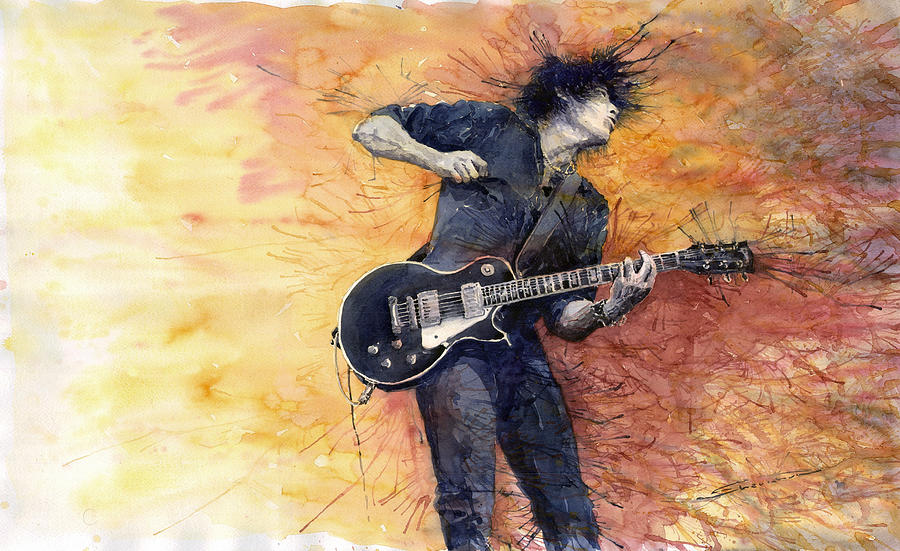 Figurativ Painting - Jazz Rock Guitarist Stone Temple Pilots by Yuriy Shevchuk
