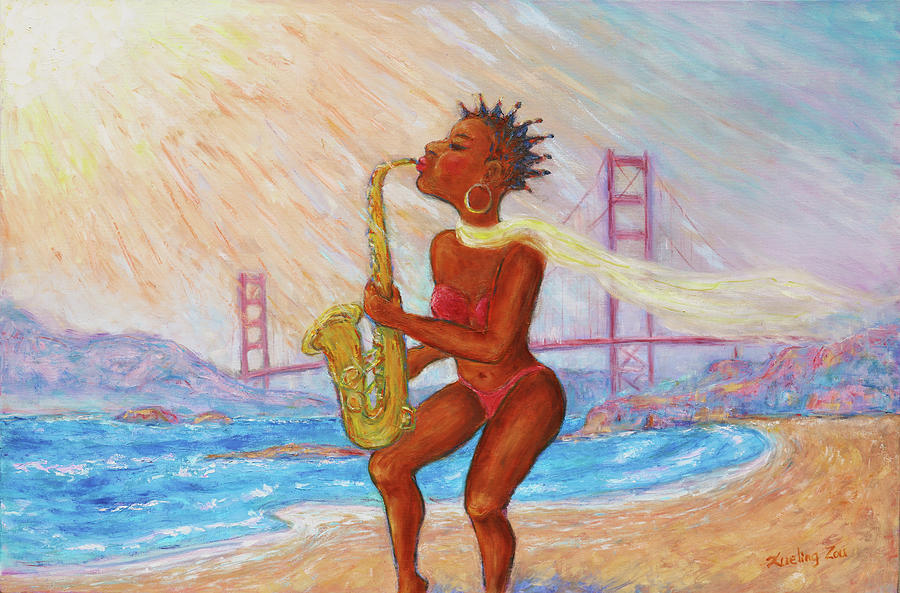 Jazz San Francisco Painting by Xueling Zou