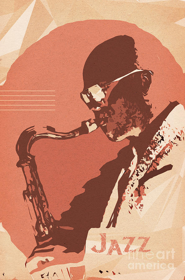 Jazz Sax Mixed Media by Konstantin Sevostyanov
