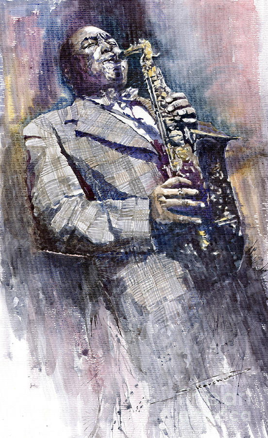 Jazz Painting - Jazz Saxophonist Charlie Parker by Yuriy Shevchuk