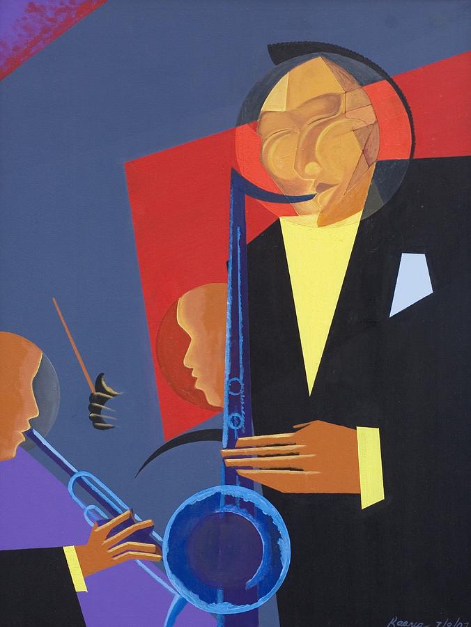 Jazz Sharp Painting by Kaaria Mucherera