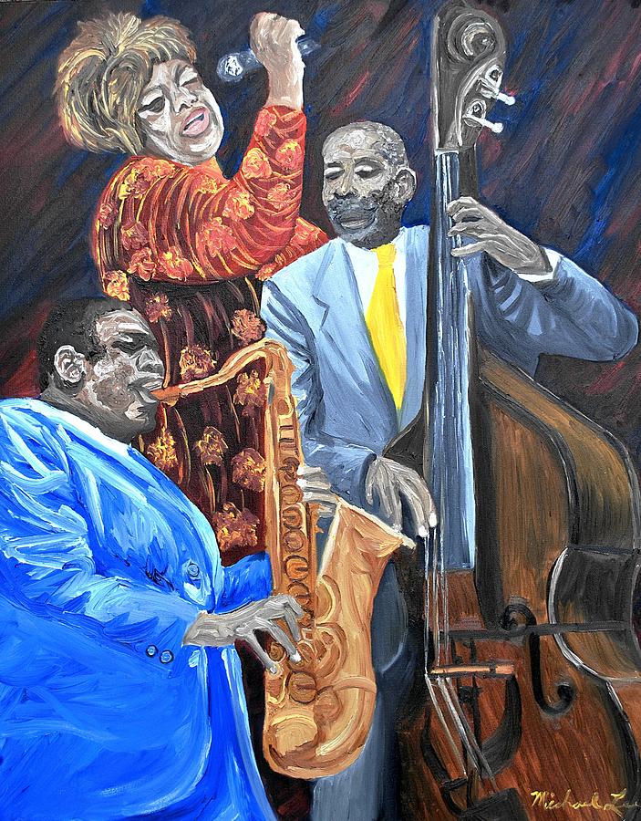 Ella Fitzgerald Painting - Jazz Singers by Michael Lee