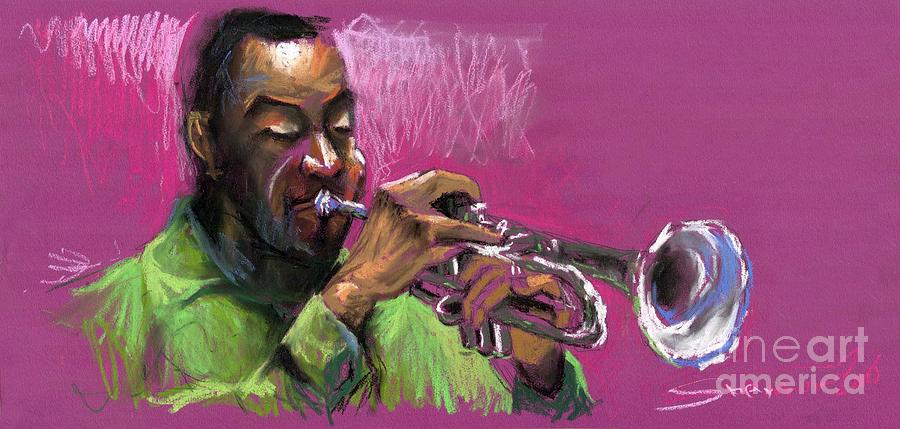 Jazz Painting - Jazz Trumpeter by Yuriy Shevchuk