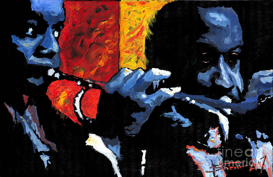 Jazz Painting - Jazz Trumpeters by Yuriy Shevchuk