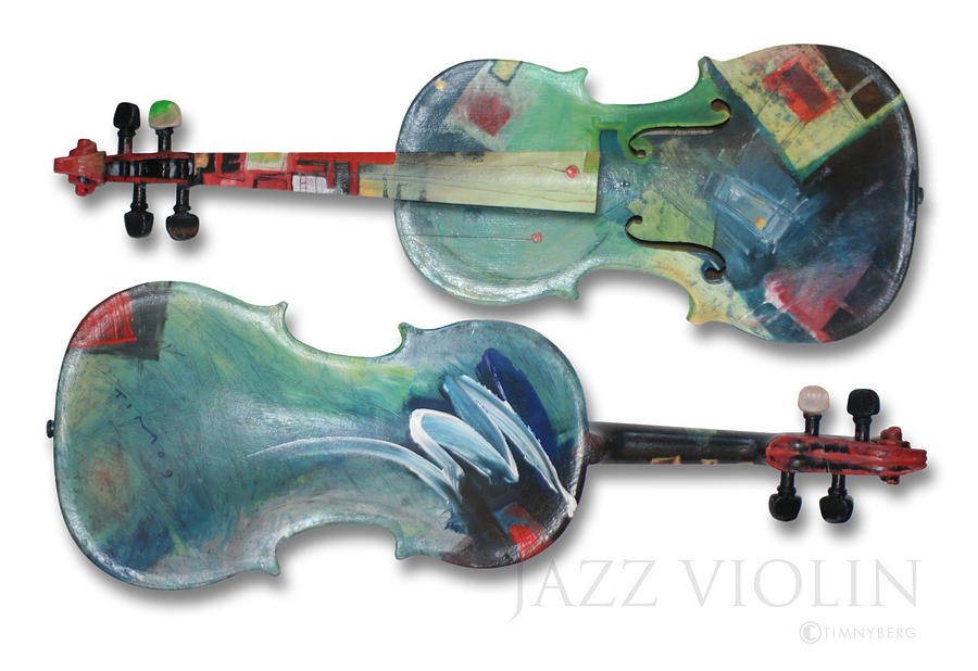 Jazz Violin - poster Painting by Tim Nyberg