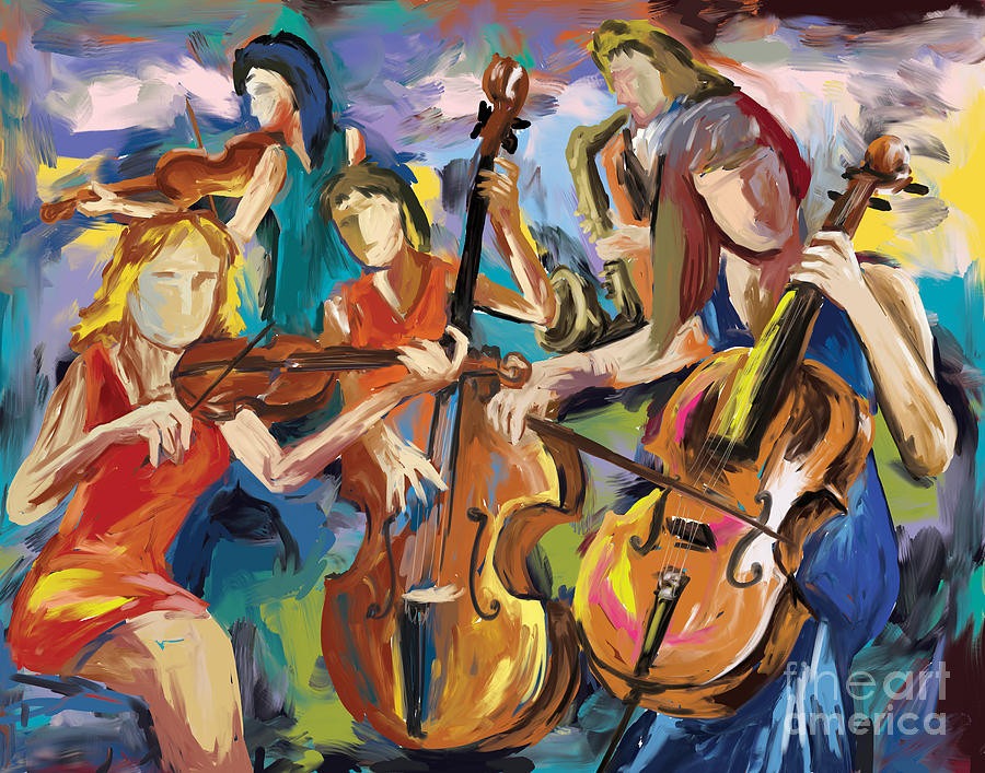 Jazz Women Painting by Tim Gilliland